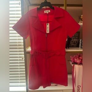 Day + Moon Red Jumpsuit